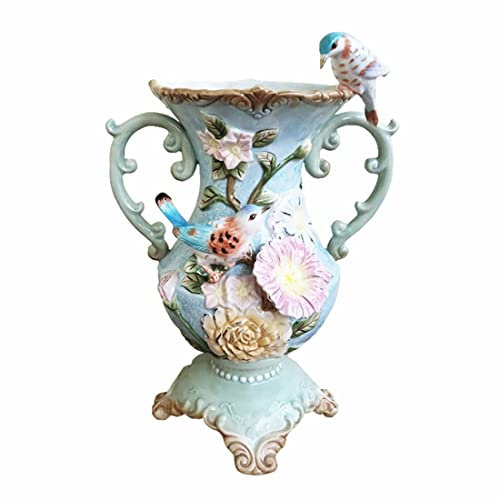 FORLONG Large Ceramic Water Pitcher Flower Vase, Hand-Painted Sunflower and Bee Home Decor Bouquet Holder-12.8H Inches