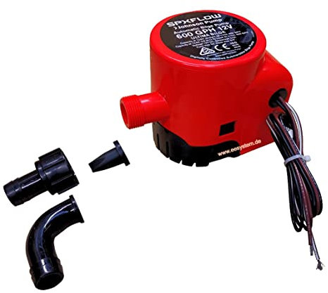 SPX Flow Ultima Bilge 800 GPH 12 V Johnson Pompe à pulpe automatique avec interrupteur 38 l/min – Cartouches, pompe de colmage, pompe de bateau, pompe de bateau, pompe de yacht