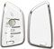 kwmobile Boitier Clef Voiture Compatible avec BMW Smart Key 3-Bouton - Coque en Silicone de Clef de Voiture - Étui de Protection Blanc-argenté