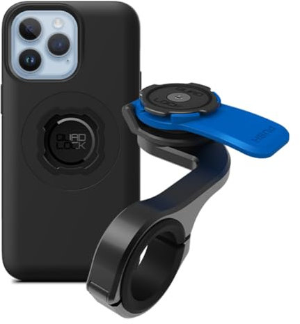 QUAD LOCK Out-Front PRO Fahrrad-Handyhalterung Kit mit iPhone 14 Pro Max MAG Hülle