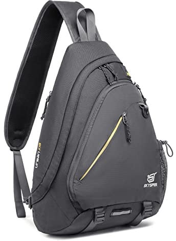 SKYSPER Sling Laptop Bag (Up to 13 Inch) - 18L Crossbody Sling Backpack Travel Shoulder Bag Hiking Daypack for Men Women(Darkgrey)