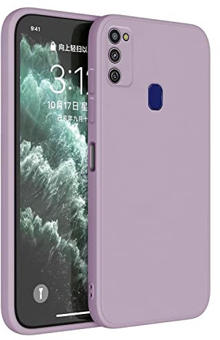 Topme Handyhülle Hülle Fur Samsung Galaxy M21 / Galaxy M30s (6.4 Inches) Case Schutzhülle, Hautschutz Aus TPU Silikonhülle - Gras lila