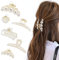 6 Pezzi Pinze per Capelli di Perle Mollettone Capelli Donna Fermaglio per Artigli per Capelli Spessi Pinza Capelli con Perle Resistenti Antiscivolo Accessori per Capelli a Barretta per Donna e Ragazze