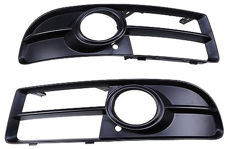 MOTOHIRO Auto-Nebelscheinwerfer-Kühlergrill-Abdeckung, Auto-Front-Unterstoßstange, Racing-Grills, passend for Audi A4 S4 B7 Limousine Avant Cabrio S-Line Quattro 2005–2009 8E0807681G 8E0807682F Nebels