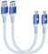 CONMDEX USB C Kabel Kurz 20cm/0.2M 2Stück 10Gbps USB3.1 Gen2 Datenkabel Typ C Android Auto QC3.0 3.1A USB A auf C Schnellladegerät für Samsung Note20 Galaxy S23/S22 Z Flip 5 Tab S9 Pixel 8 Pro Blau