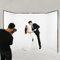 GSKAIWEN Fond d’Ecran Blanc de 7,87 x 13,12 Pieds avec Support, Grande Toile de Photographie Portable Infroissable Pliable pour Tournage Vidéo en Studio, Photographie de Portrait Gros Plan de Produit