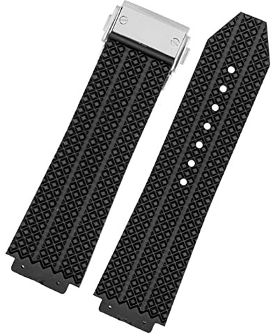 ONECMN Uhrenarmband für HUBLOT BIG BANG Silikon 25 * 19mm Wasserdicht Herren Uhrenarmband Kette Uhr Zubehör Gummi Uhrenarmband, 25-19mm, Achat