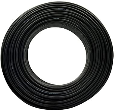 UNNIQ 100/50 meter/rollen 6awg 1. 6mm2 rot & schwarz PV Kabelkupfer-Kupfer-Solarkabel Tuv for Sonnenkollektoren Systemverbindungen Alambre und Kabel (Color : 100Meters Black, Size : 6AWG 16mm2)