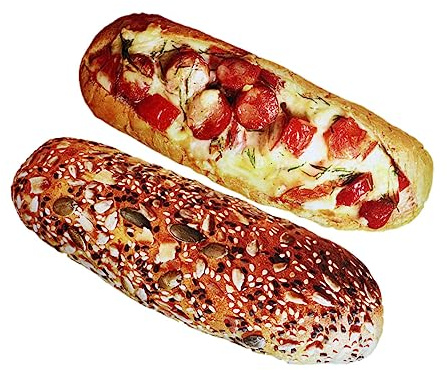 FELTECHELECTR 2stücke Kreative Brot-Kissen Für Erwachsene Schlafkissen Sofakissen Dekoration Für Wohnzimmer Und Schlafzimmer