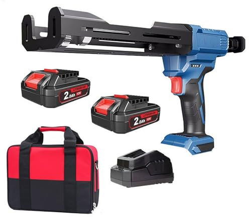 Pistolet à colle rechargeable portable Pistolet à calfeutrer électrique sans fil Outil de mastic de joint de colle adhésive en verre de ciment avec éclairage LED pour batterie Li-ion Makita 12V