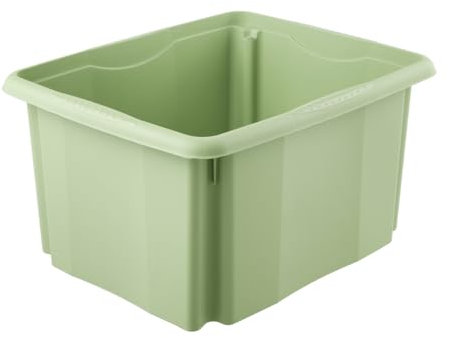 keeeper Aufbewahrungsbox mit Dreh-/Stapelsystem, 24 l, 41 x 34,5 x 22 cm, Emil Eco Line, Grün (Eco Grass Green)