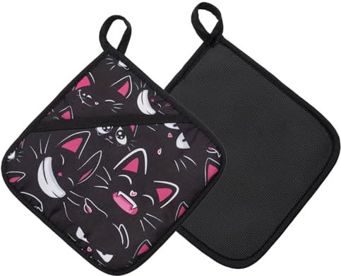 Presina con tasca, presina da cucina in neoprene con simpatico motivo a cartoni animati, per cottura e barbecue