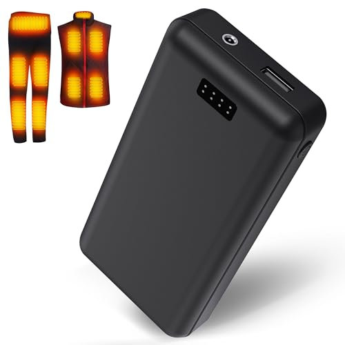 7.4V 20000mAh Powerbank für Heizweste, Jacke, Hose, Mantel und Unterwäsche, Ersatzakku für DC Beheizbare Kleidung