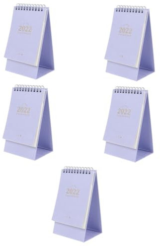 Lurrose 5 Stück 2022 Tischkalender Mini Flip Kalender 2022–2023 Kalender Monatskalender 2022–2023 Kleiner Tischkalender 2022 Stand Jahreskalender Für 2022 Papier