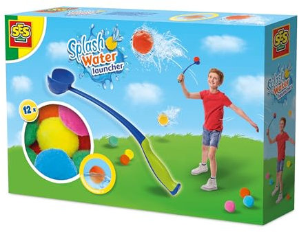 SES Creative 02318 Splash Wasserball-Werfer - Wirf Wiederverwendbare Wasserballons bis zu 25 Meter - Wiederverwendbar - Wasserspielzeug - Für Kinder ab 3 Jahren