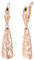 BISONBLUE Orecchini Donna Orecchino Moda Donne Orecchini Pendenti a Forma di Fiore Cavo per Donna, Orecchini Lunghi e Grandi alla Moda, Vintage, Colore Oro Rosa
