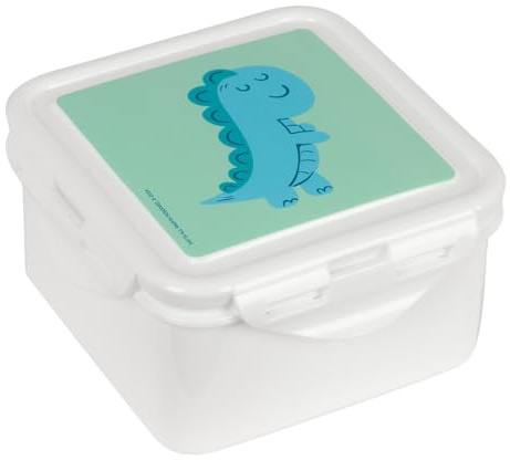 Safta Preescolar DINO Lunchbox, Lunchbox, Lebensmitteltasche, Qualität und maximale Widerstandsfähigkeit, für Freizeit, 13 x 13 x 7,5 cm, grün, M, Casual
