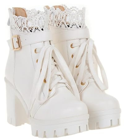 LIFKOME Stivali Con Alto Alla Moda Per Le Donne Comodi Ed Eleganti Stivali Corti Con Spesso Realizzati in Pu