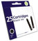 25 x Standard Sized Universal Black Fountain Pen Ink Cartridge Refills Ideal for School, Home or Office use