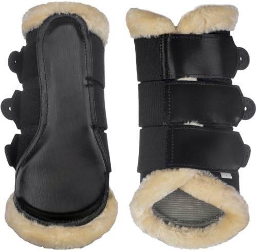 HKM Shiny Fur Protection Boot Black M