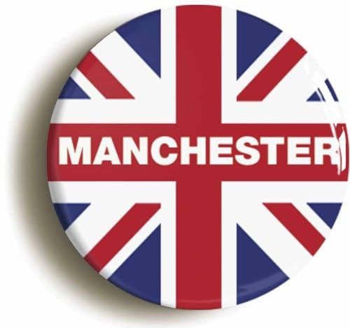 Manchester Union Jack Fridge Magnet (Circular 2inch / 50mm Diameter)