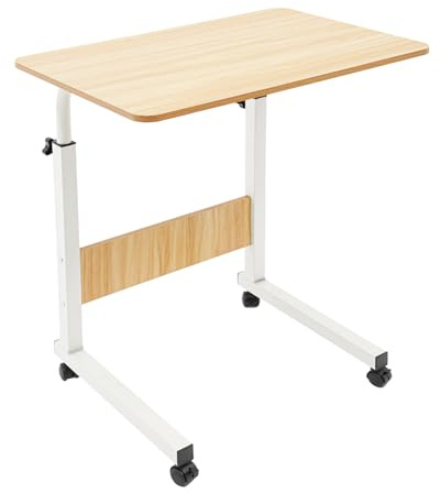 DeeDuud Höhenverstellbarer Schreibtisch mit Rollen, Tisch Computertisch Stehpult Schreibtisch, PC Tisch Klein für Home Office, 60×40 cm
