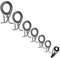 QualyQualy Angelrute Reparatur Set Rutenspitzenring Edelstahl Keramik Angelruteringe Spitzenringe Spinnruten Tip Tops Angelrute Reparatur Kit 7 Stück