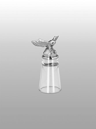 Tischkultur Schnapsglas Eule, Edelstahl H 10,5cm, D-Glas 4,5cm D-Eule 6,0cm, 4cl