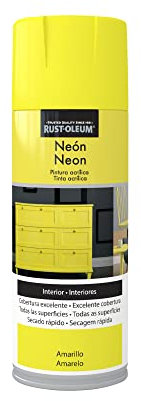 Rust-Oleum Neón pintura acrílica en spray Mate Amarillo 400 ml
