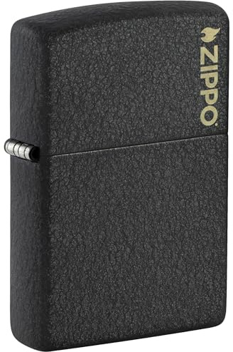 Zippo Black Crackle with laser logo