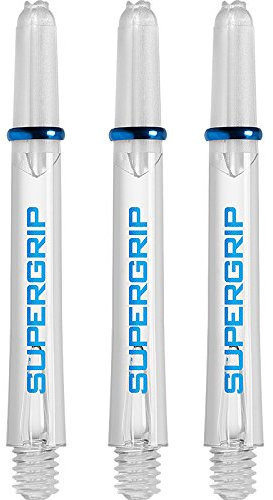 Harrows Supergrip-Schäfte– mit gefrästen Ringen, 5 Sets (15 Stück), ICE Clear, Tweenie