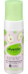 alverde NATURKOSMETIK Reinigungsschaum Beauty & Fruity 3in1 Bio-Limette Bio-Apfel, 1 x 150 ml