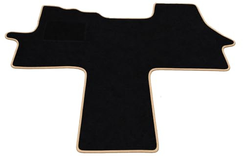 Mertex Automatte Autoteppich kompatibel mit Ducato Jumper II Boxer II 250 seit Bj. 2006 Premium schwarz 1614-P-S (beige, Fahrerhausteppich)