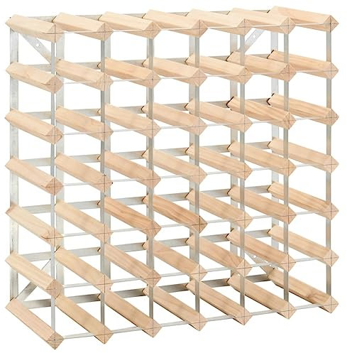 vidaXL Pinède Solide Casier à Bouteilles 42 Bouteilles Porte-Bouteilles Casier à Vin Bar à Vin Stockage Rangement Maison Intérieur