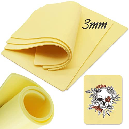 Tattoo Übungshaut 3mm, Unihubys 5pcs Tattoo Kunsthaut 3mm Tattoo Haut 30x20cm Tattoo Praxis Haut Silikon Tattoo Skins Fake Skins