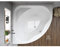 BADLAND Badewanne Original Weiß Acryl Wanne Eckbadewanne STANDARD 150x150 KOMPLETTSET SET mit Premium Styroporverkleidung + Füßen und Exklusive Chrom Automatik Ablaufgarnitur Made in EU 4in1