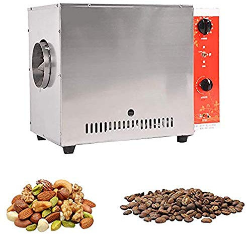 4000G Kaffeeröstermaschine Elektrischer Bohnenröster Edelstahl Kaffeebohnen Röstmaschine Timing-Temperatur Einstellbar Für Kaffee, Kastanie, Erdnüsse, Getreide, Backen 220V