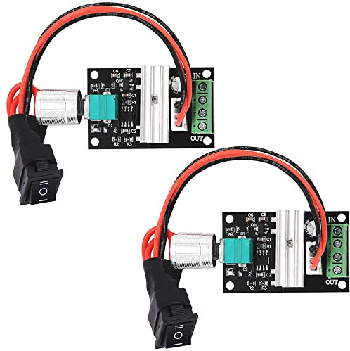 Greluma 2 Pezzi 1203BB 6V 12V 24V 3A 80W DC Regolatore di Velocità del Motore (PWM) Interruttore Driver Motore Reversibile Regolabile