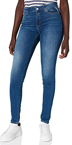 Replay Damen Jeans Luzien Skinny-Fit mit Power Stretch, Medium Blue 009 (Blau), 26W / 30L