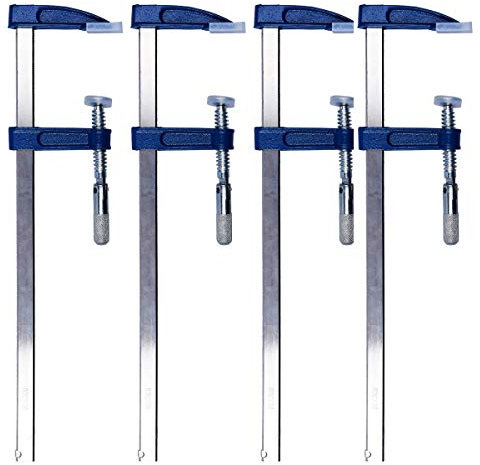 Pack of 4 x Wood Working F-Clamps 50mm x 300mm Heavy Duty Cast Iron Clamp Heads