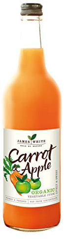 James White Organic Carrot and Apple Juice - Vegan - No Added Sugar - Picked and Pressed (Pack of 6x750ml)