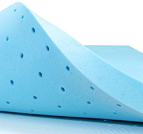 subrtex Matratzenauflage aus Memory-Schaumstoff, für Einzelbett, 5,1 cm, mit Gel angereicherter Schaumstoff-Bettauflage zur Druckentlastung (90 x 190 x 5 cm)