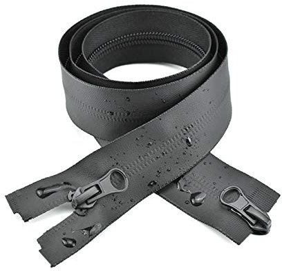 Cycat 2 Pezzi 5# Nylon Impermeabile con Cerniera Cerniere Doppio cursori Cerniere Invisibili Zipper Doppio, 70cm