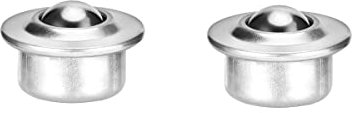 iplusmile Kugellager Transfer Bearing 2 Stück Edelstahl Kugelrollen Kugelrollenlager - Möbelrollen Flach Ball Roller Lager Kugelrolle für Möbel Schiebe Schlitten Förderrolle