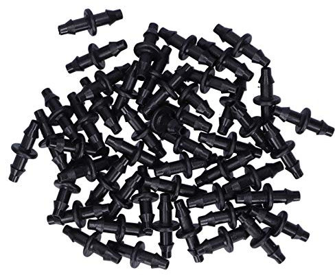100 piezas 4/7 conector de 2 vías conector de riego por goteo que se adapta a granjas de jardín céspedes accesorios de riego de invernadero