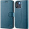 OCASE iPhone 12 Hülle iPhone 12 Pro Handyhülle [Premium PU Leder] [Kartenfach] [Magnetverschluss] Lederhülle RFID Schutzhülle Klapphülle Case Cover Etui Kompatibel für iPhone 12/12Pro (Pfauenblau)