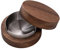 Aschenbecher aus Holz mit Deckel - Dekorativer Aschenbecher für drinnen und draußen - Originaler Aschenbecher mit Geruchsneutralisierungsdeckel - Farbe: Holz und Metall