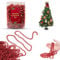 Red Christmas Bead Garland 10m - Christmas Tree Decoration Chain, Shiny Christmas Bead Chain Decoration, Hanging Pearl Beads for Christmas Valentines Wedding Decorations