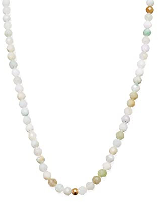 BERGERLIN Jade Halskette hell grün - grüne Myanmar Jade Kette - Gold - M-L