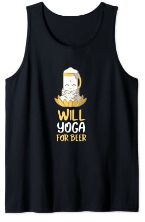 Will Yoga for Beer lustiges Bier Yoga Tank Top